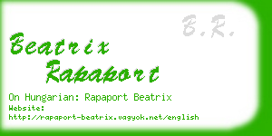 beatrix rapaport business card